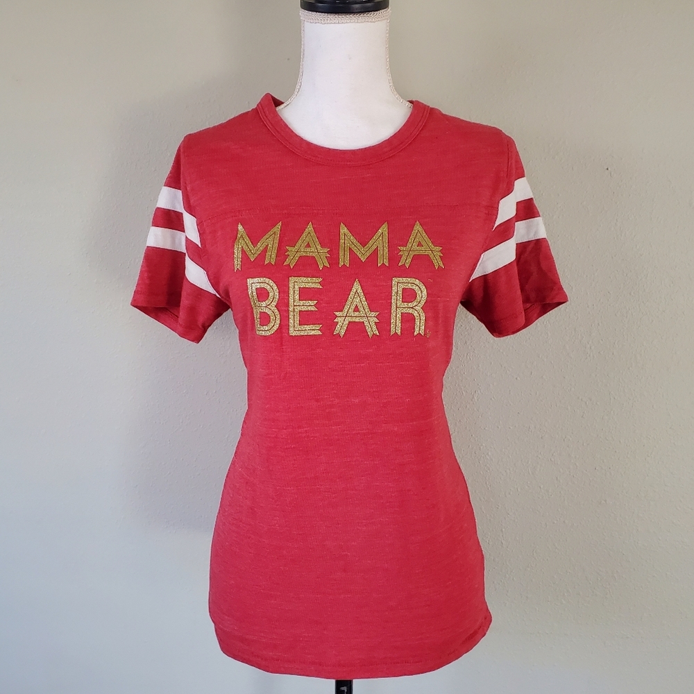 MAMA BEAR Melon/Gold Letter Tee - S (EUC)